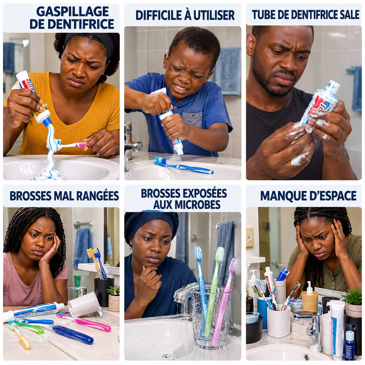 Distributeur automatique de dentifrice avec porte-brosses à dents